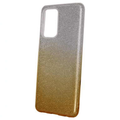 ONASI Silikonska maskica Bling 2u1, Samsung Galaxy A14, srebrno-zlatna