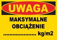 Građevinska ploča upozorenja BTO-30 maksimalno opterećenje, 350 x 250 mm