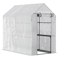HOMESTAR Staklenik za hodanje s 6 polica 143x143x195 cm, proziran