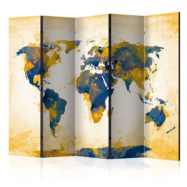 Sobna pregrada u 5 dijelova Map of the World - Sun and sky II 225x172