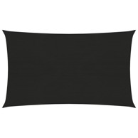 Jedro za zaštitu od sunca 160 g/m² crno 3 x 6 m HDPE