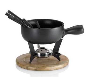 KELA Set za fondue od sira KL 16640 Country, inox / keramika, Ø 22 cm