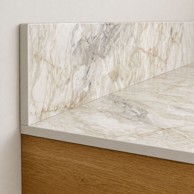 KOLM HPL kupaonska radna ploča za ormarić 100 cm, 100,5 × 45 cm, zidna ploča 12 cm, Breccia