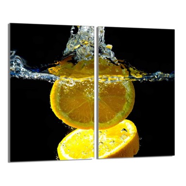 TMK Staklena zaštita za štednjak ili ploču za kuhanje iz dva dijela 30x52, lemon
