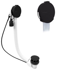 POLYSAN Set za kadu s ispuštanjem, 1200 mm, čep 72 mm, crna mat