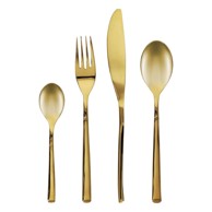 KAVE HOME Set pribora za jelo 16 kom Lite, od nehrđajućeg čelika, zlatna boja