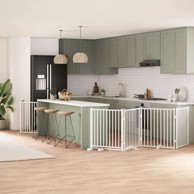 Vrata za pse s vratašcima, 12 panela, 80 x 90 x 2 cm