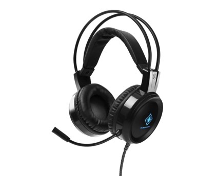 DELTACO GAMING Slušalice DH110, stereo, 50 mm driveri, LED, fleksibilni mikrofon, crne