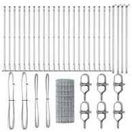 Euro ograda s 13 flanširanim stupovima 0. 4x50 m, galvanizirani čelik