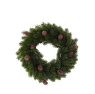 Božićni vijenac s LED svjetlom - 40 cm - zeleni