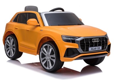 Auto na akumulator Audi Q8, žuti, lakirani