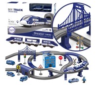 WOOPIE Set s električnim vlakom, policijskom stanicom, helikopterom i automobilima, 92 dijela