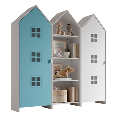 VIPACK Bijela/svijetlo plava otvorena dječja garderoba 173x171,5 cm CASAMI BRUGES 