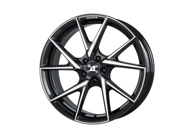 ALUTEC Aluminijska felga 8,5X19 5X112 ET40 (70,1) adx.01 crna sprijeda polirana ADX1-85940B73-1