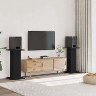 Stalci za zvučnike, 30x30x80 cm, konstruirano drvo, crna, 2 komada