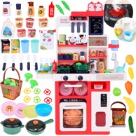 Kuhinja interaktivna za igru, svjetlo, zvuk, para, slavina, crvena