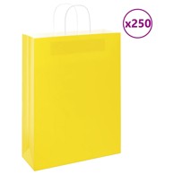 Papirnate vrećice 250 kom s ručkama 32x12x42 cm, žuta