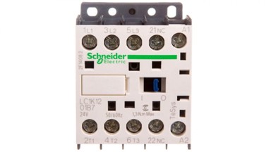 SCHNEIDER Kontaktor napajanja 12A 3P 24V AC 0Z 1R LC1K1201B7