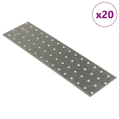 Perforirana ploča, 300 x 80 x 2 mm, pocinčani čelik, 20 kom
