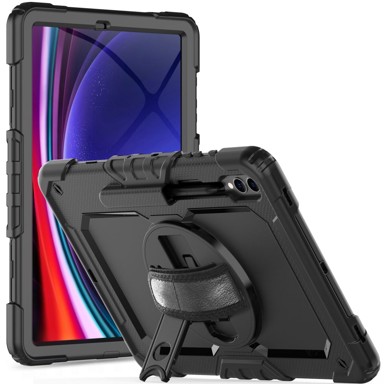 TECH-PROTECT Solid360 Armor maskica sa zaštitnom folijom i stalkom za Samsung Galaxy Tab S9 Plus/S10 Plus, crna