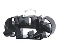 TURBO FAN Ventilator za kamin s 2 propelera i 3 lopatice, Mini s poklopcem
