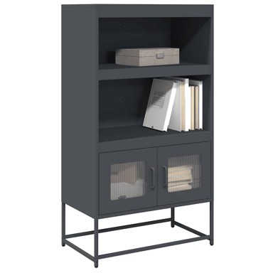 Visoka komoda antracit 68x39x123 cm čelik