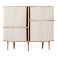 UMAGE Bež/u prirodnoj boji ormarić u dekoru hrasta s kliznim vratima, 120x100x50 cm Audacious