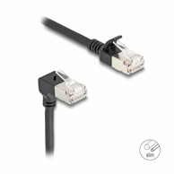 DELOCK Patch kabel SFTP CAT 6A, 2 m, crni, tanki, kutni