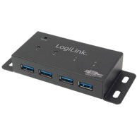 LOGILINK USB hub UA0149, USB micro-B, 4x USB-A, crni