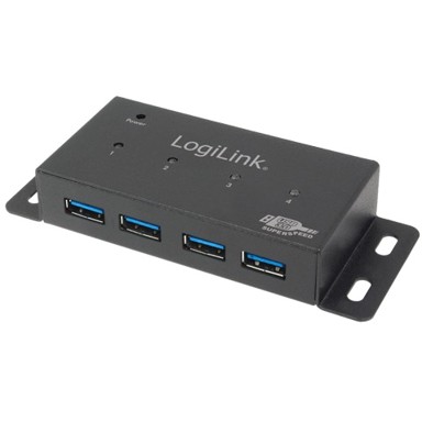 LOGILINK USB hub UA0149, USB micro-B, 4x USB-A, crni