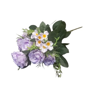 Umjetni buket Dalija, 42 cm, svijetlo ljubičasta