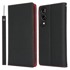 Preklopna maska za Samsung Galaxy S25 Edge, boja Litchi Skin, crna