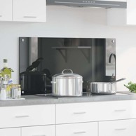 Kuhinjska pozadina tamno siva 100x50x0,6 cm kaljeno staklo