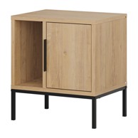 MARCKERIC Noćni ormarić u dekoru hrasta u prirodnoj boji Lani