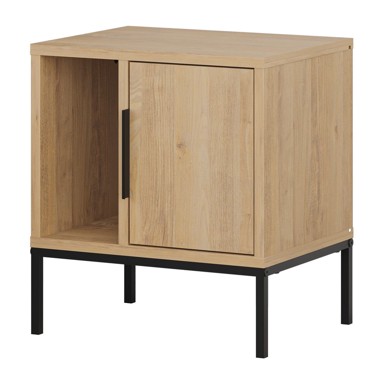 MARCKERIC Noćni ormarić u dekoru hrasta u prirodnoj boji Lani