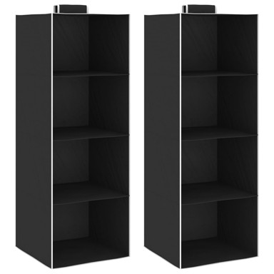 Viseći organizatori od tkanine za ormar 2 kom s 4 police