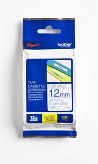 Standardna laminirana traka TZe 12 mm, plava na prozirnoj