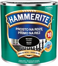 HAMMERITE Boja za metal Straight to Rust 0,25 L, mat crna
