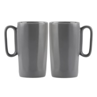 VIALLI DESIGN Sive šalice u setu 2 kom od kamenine 330 ml Fuori