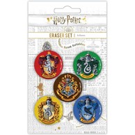 PYRAMID Set gumica Harry Potter Colourful Crest, 5 komada