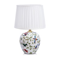 MARKSLÖJD Bijela stolna lampa s tekstilnim sjenilom (visina 48 cm) Mansion 