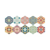 AMBIANCE Set od 10 podnih samoljepljivih naljepnica Floor Stickers Hexagons Lorena, 40 x 90 cm