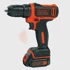 BLACK+DECKER Akumulatorska bušilica/odvijač BDCDD12BAFC, 10,8V, 2×1,5 Ah, set pribora