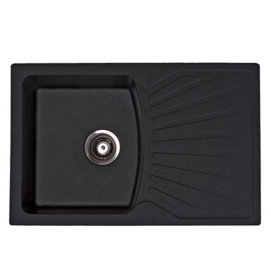 METALAC Sudoper standardni XGRANIT XQUADRO PLUS, crni