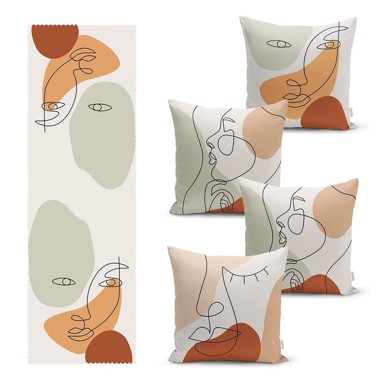 MILA HOME Komplet jastučnica i nadstolnjaka 5 kom