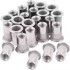 FALON-TECH cilindrične zakovne matice M3, raspon stezanja 0,5-2,0 mm, 50 kom.