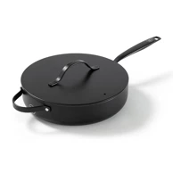 BE LIVING Tava za pirjanje Essential Black, 28 cm, s poklopcem