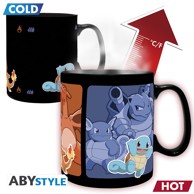 ABYSTYLE Šalica termalna Pokemon Kanto Starters Evolutions, 460ml