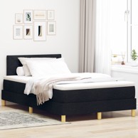 Box Spring krevet s madracem, crni, 120x190 cm