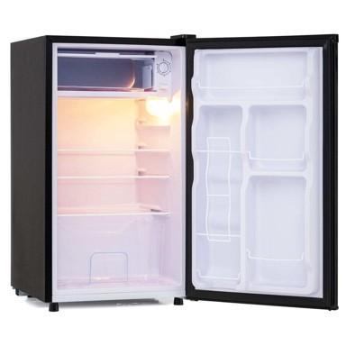 NORTHIX Mini hladnjak, 98 L, 5 temperaturnih postavki, LED, vrata s mogućnošću otvaranja, crni